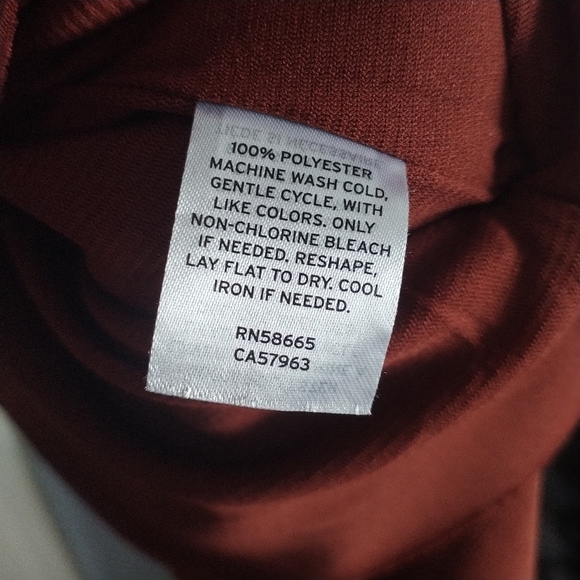 Nordstrom Open Edit Ruffle Mesh Mini Dress Rust Cherry S - Picture 10 of 11